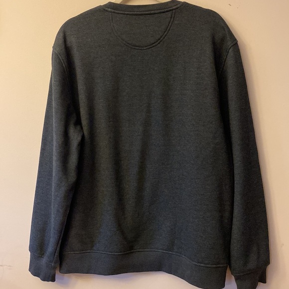 IZOD men’s advantage fleece crew neck classic fit l/s gray sweatshirt size L - Picture 2 of 10